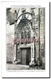 Old Postcard The Miss Bouchard St Maurice Church Portal Iateral