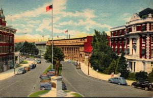 Washington Spokane Civic Center Riverside Avenue 1954 Curteich