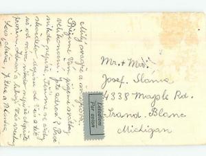 Divided-Back Easter foreign BOY BENDS DOWN TO LOOK AT THE BABY CHICKS o6381