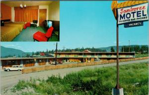 Jamboree Motel Williams Lake BC Vintage UNUSED Postcard D95