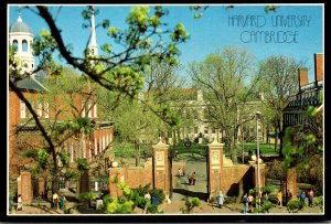 Massachusetts Cambridge Harvard University Showing Johnston Gate