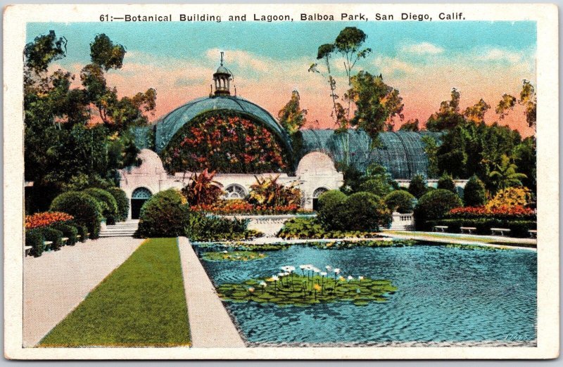 Botanical Building In Lagoon Balboa Park San Diego California CA Postcard