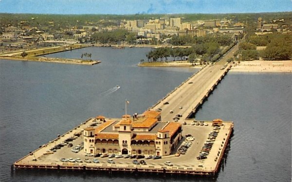 Air view of the Million Dollar Municipal Pier St Petersburg, Florida