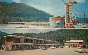 Postcard 1960s Kentucky Pikeville Motel restaurant autos occupation 23-12650