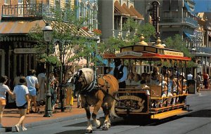 Trolley ride down Main Street, USA Disneyland, CA, USA Disney Unused 