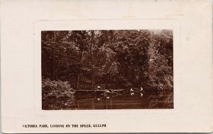 Quelph Ontario Landing On The Speed River Victoria Park Keleher RP Postcard G70