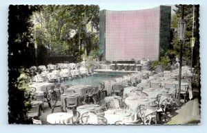 RPPC Parque Jardin outdoor restaurant Villa Rosa 1955 MADRID Spain Postcard