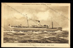 UC153 - Union Castle Liner - Grantully Castle - postcard