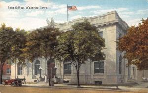 Waterloo Iowa birds eye view local post office antique pc Z12449