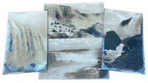 Canada Niagara Falls frozen ice bridge lot of 4 scenic real photo postcards 