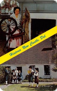 Historic New Castle, Delaware Colonial c1950s Chrome Vintage Postcard