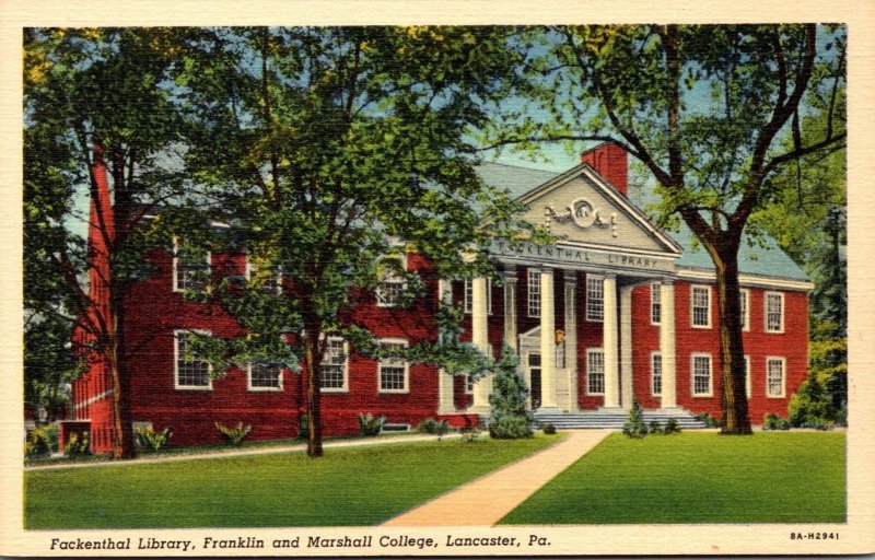 Pennsylvania Lancaster Fackenthal Library Franklin and Marshall College Curteich