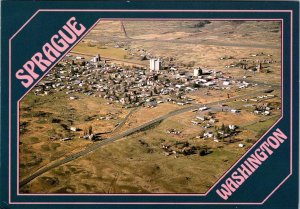 Sprague, WA Washington  CITY & HOMES BIRD'S EYE VIEW Lincoln County 4X6 Postcard