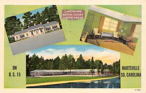 Lakeshore Motor Court Coffee House Hartsville, South Carolina Postcard