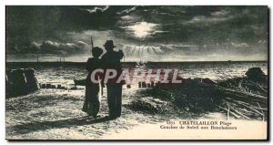 Chatelaillon Old Postcard Sunset at Boucholeurs