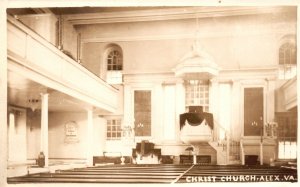 Vintage Postcard 1920's Interior of Christ Church Alexandria Virginia VA