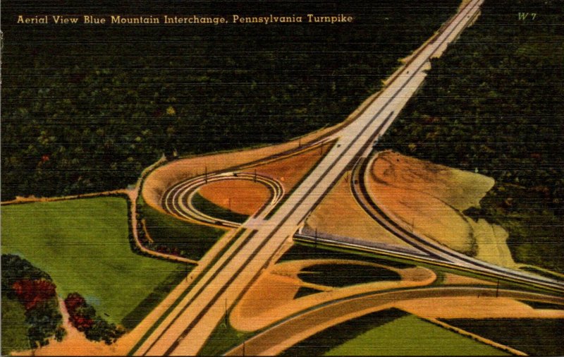 Pennsylvania Turnpike Aerial View Blue Mountain Interchange