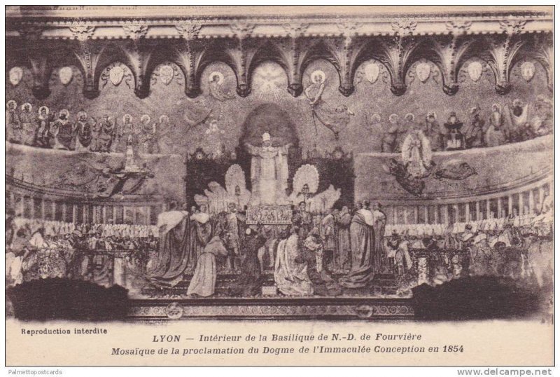 LYON, Interieur de la Basilique de N.D. de Fourviere, Rhones-Alpes, France, 0...