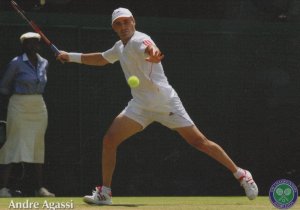 Andre Agassi Wimbledon Tennis Championship Postcard