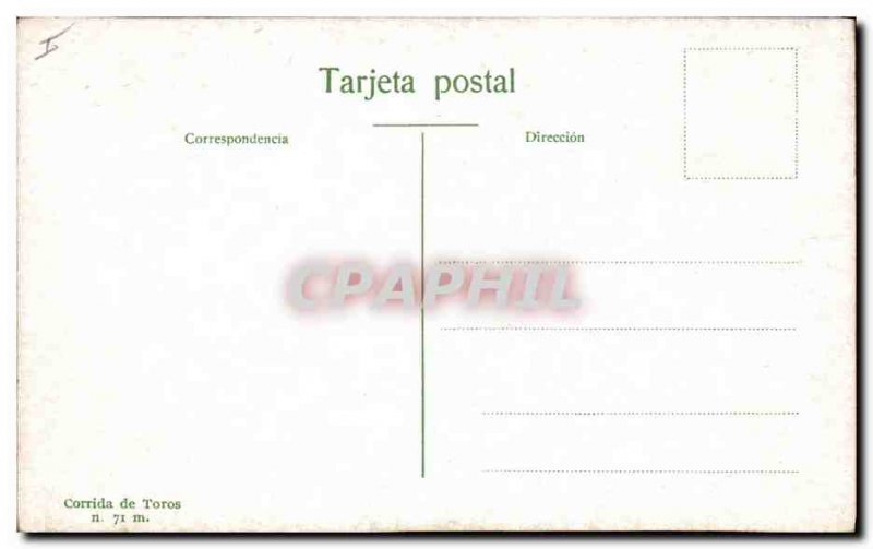 Old Postcard Bullfight Bullfight Poniendo banderillas banderillas Pose