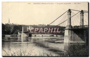 Gennes -Carte Postale Ancienne Suspension Bridge