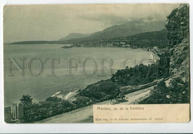 3102303 FRANCE Menton vu de la frontiere Vintage PC