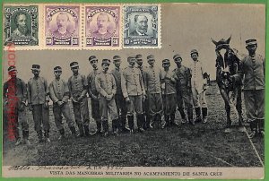 ah2824 -  BRAZIL - VINTAGE POSTCARD Postal Antigua - Costumes Military