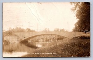 J97/ Mt Pleasant Michigan RPPC Postcard c1910 Chippewa River Arch Bridge 419