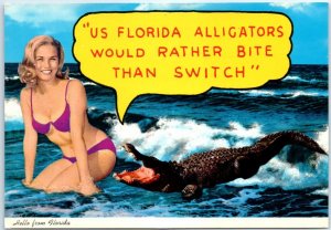 M-40333 US Florida Alligators Would Rather Bite Than Switch Hello from Florida