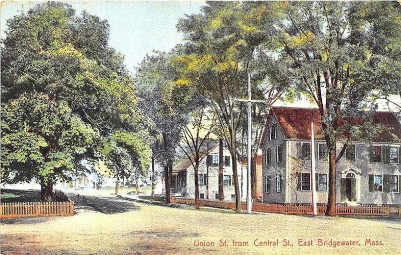 East Bridgewater MA Union Street From Central Street Postcard