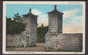 Florida St. Augustine - Old City Gates Built 1743, 20 feet in Height ~ WB