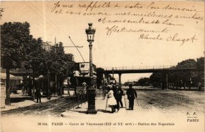 CPA PARIS 12e Cours de Vincennes, Station des Nigentais F. Fleury (573450)