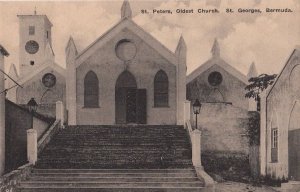 Postcard St Peters Oldest Church St Georges Bermuda