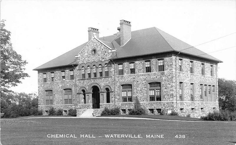 Waterville ME Colby College Chemical Hall #438 RPPC Real Photo Postcard