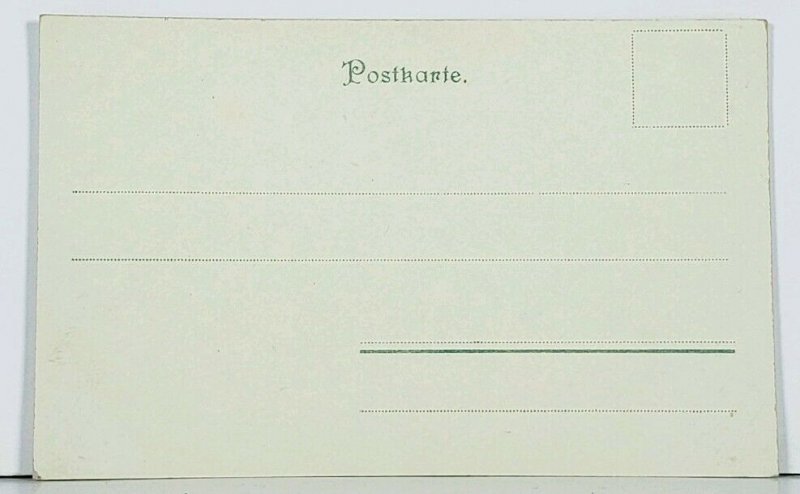 Germany Valentines Cupids Writing Messages Dein Sei Mein Herz 1890s Postcard J13