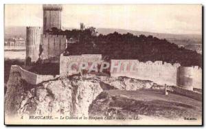 Old Postcard Beaucaire Le Chateau and the Remparts