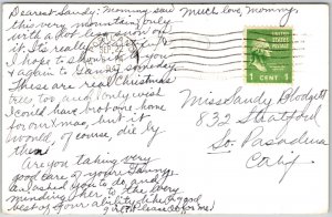 1947 Mount Shasta California Eastman's Studio Real Photo RPPC Posted Postcard