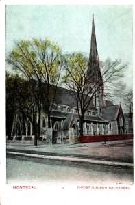 VINTAGE POSTCARD FIRST CHURCH CATHEDRAL MONTREAL WHITE BORDER CARD c. 1930