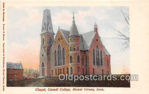 Chapel, Cornell College Mt Vernon, Iowa, USA Unused 