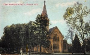 First Methodist Church ONTARIO, CA San Bernardino County 1911 Vintage Postcard