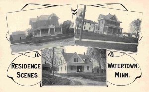 Watertown Minnesota Residence Scenes 1910c postcard