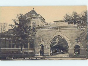 Pre-Chrome CEMETERY SCENE Lima Ohio OH AG2851