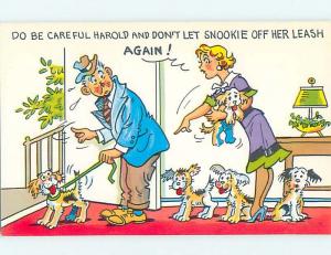 Pre-1980 comic WIFE WITH LOTS OF DOGS INCLUDING ONE MAN SNOOKIE HL3583