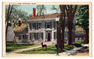 1937 BPOE Home, Rockland, Maine Postcard