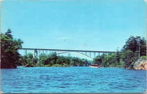 Canadian Span Thousand Islands International Bridge St Lawrence River Postcard 