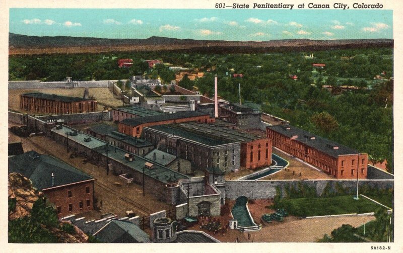 Vintage Postcard State Penitentiary at Canon City Colorado CO Sanborn Souvenir