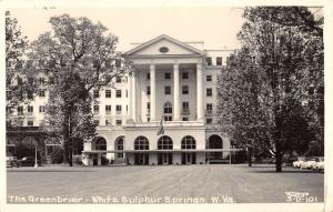 White Sulphur Springs West Virginia Greenbrier Real Photo Postcard K87112