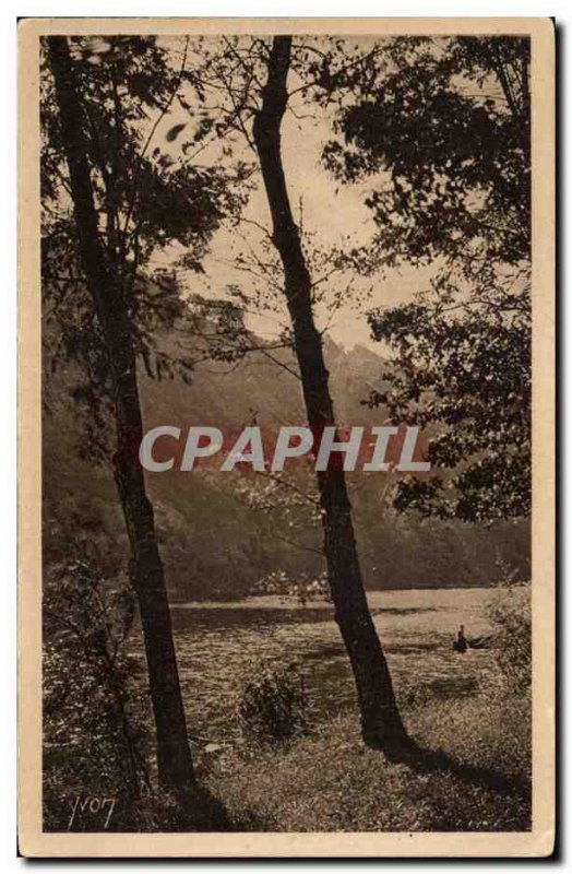 Old Postcard The Region of Limousin Landscape spring on the banks of the Dord...