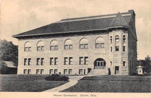 OBERLIN, OH  Ohio           WARNER GYMNASIUM         1908 Black & White Postcard