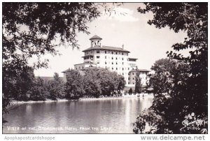 Vista Of The Broadmoor Hotel From The Lake Colorado Spring Colorado Real Photo